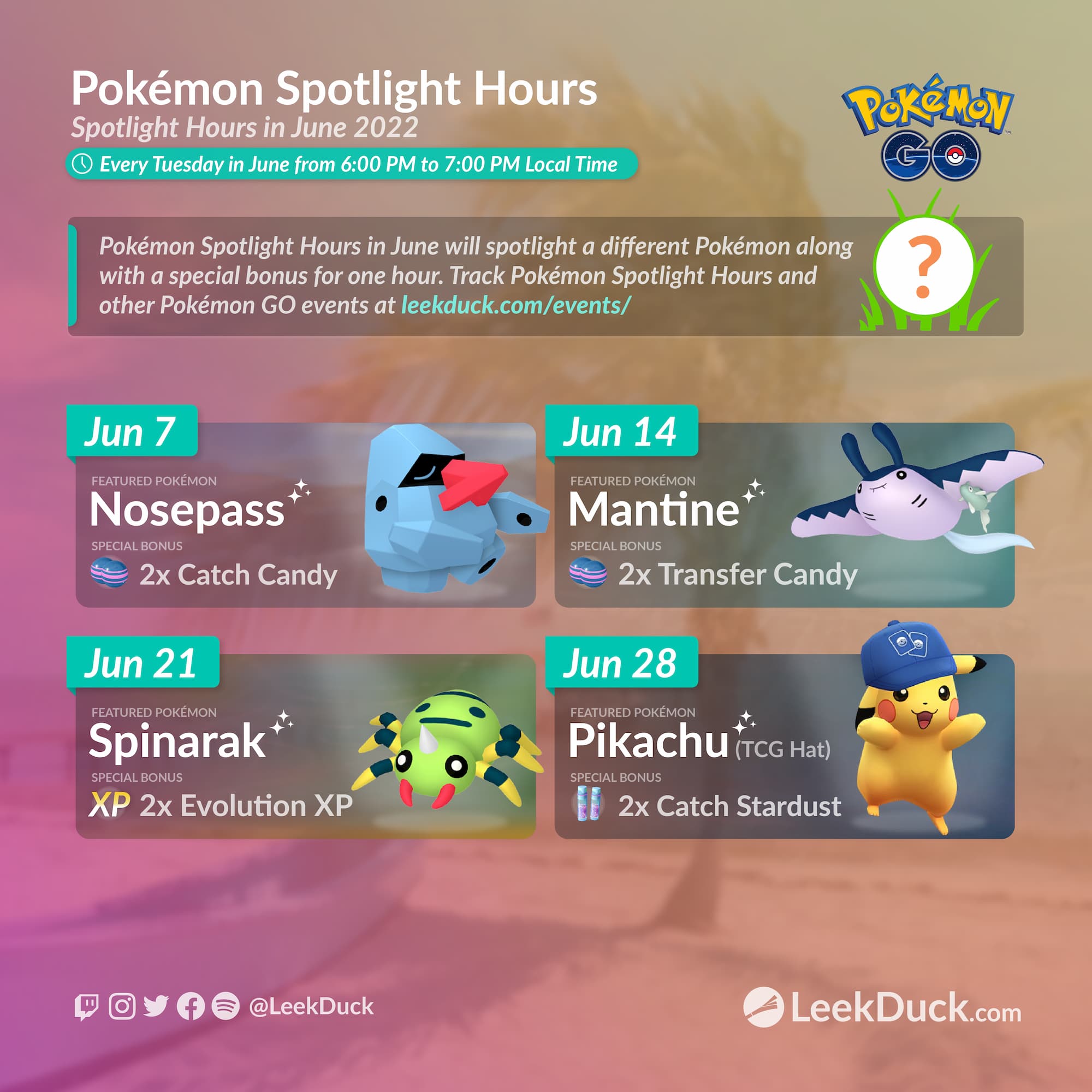 Spinarak Spotlight Hour Leek Duck Pokémon GO News and Resources